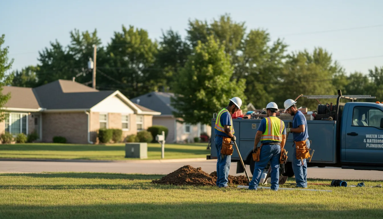 Residential water line and bathroom plumbing service in Minneota, MN